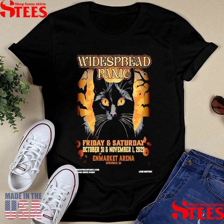 Widespread Panic Friday And Saturday October 31 And November 1 2025 Enmarket Arena In Savannah, Ga T-shirt