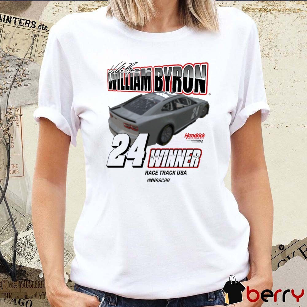William Byron 24 Winner Race Track USA NASCAR Charlotte Xfinity Hendrick Motor Speedway 2025 Signature t-shirt