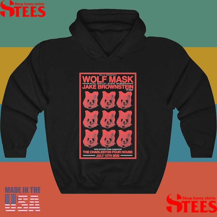 Wolf Mask July 12, 2025 Charleston Pour House, Charleston, Sc T-shirt
