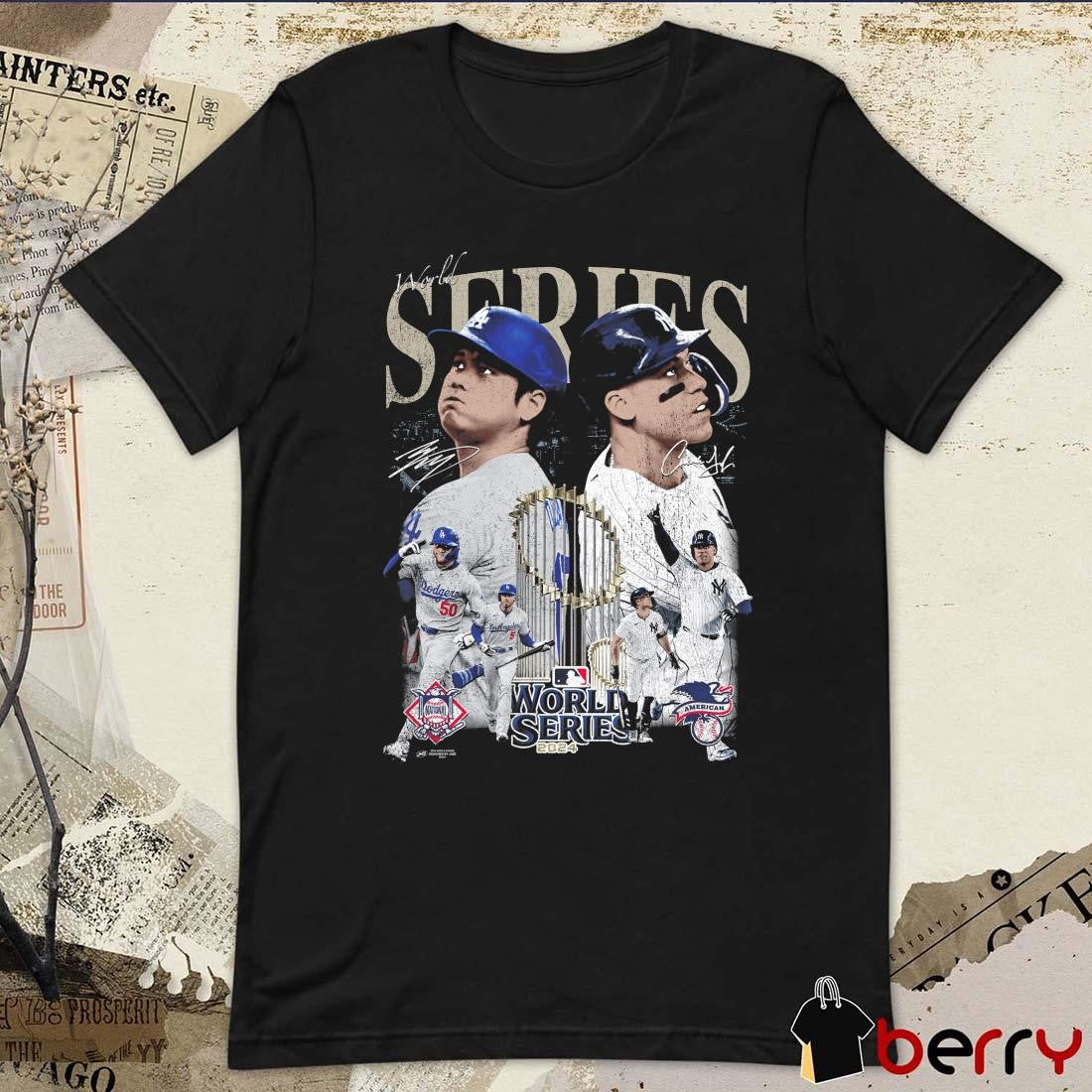 World Series Shohei Ohtani Los Angeles Dodgers Vs Aaron Judge New York Yankees MLB 2024 Signatures Vintage t-shirt