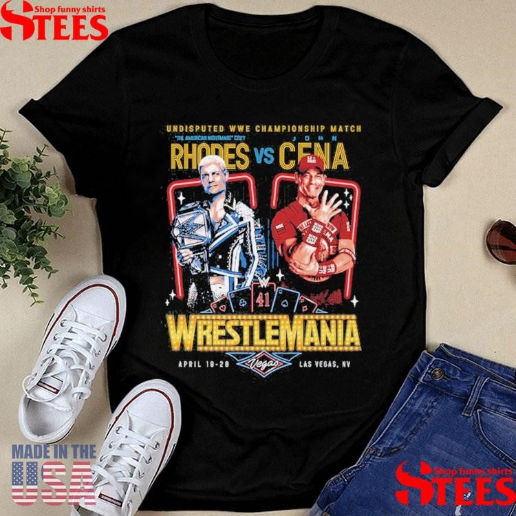 WrestleMania 41 Cody Rhodes vs John Cena Shirts