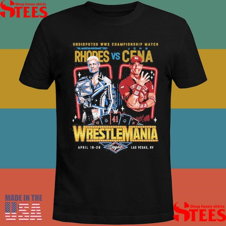 WrestleMania 41 Cody Rhodes vs John Cena Shirts