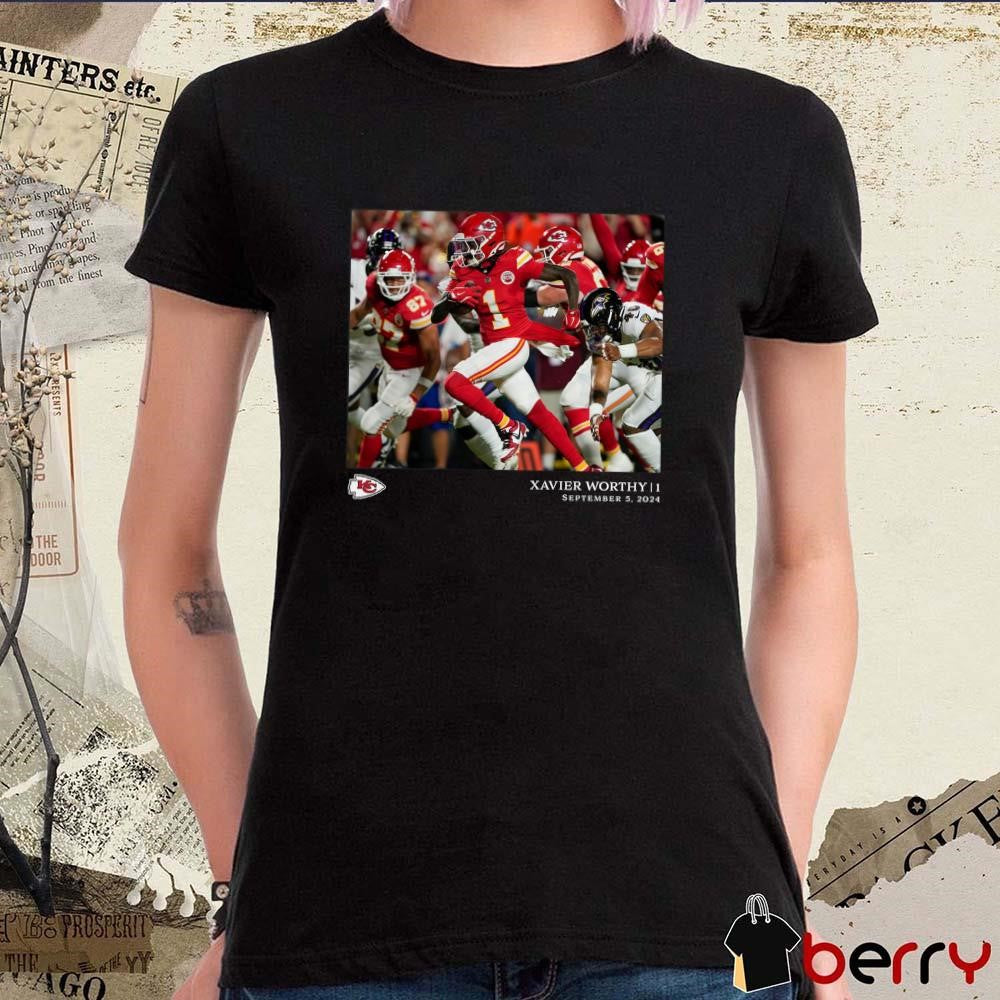 Xavier Worthy Kansas City Chiefs NFL Flash Features Week Sept 5 2024 t-shirt