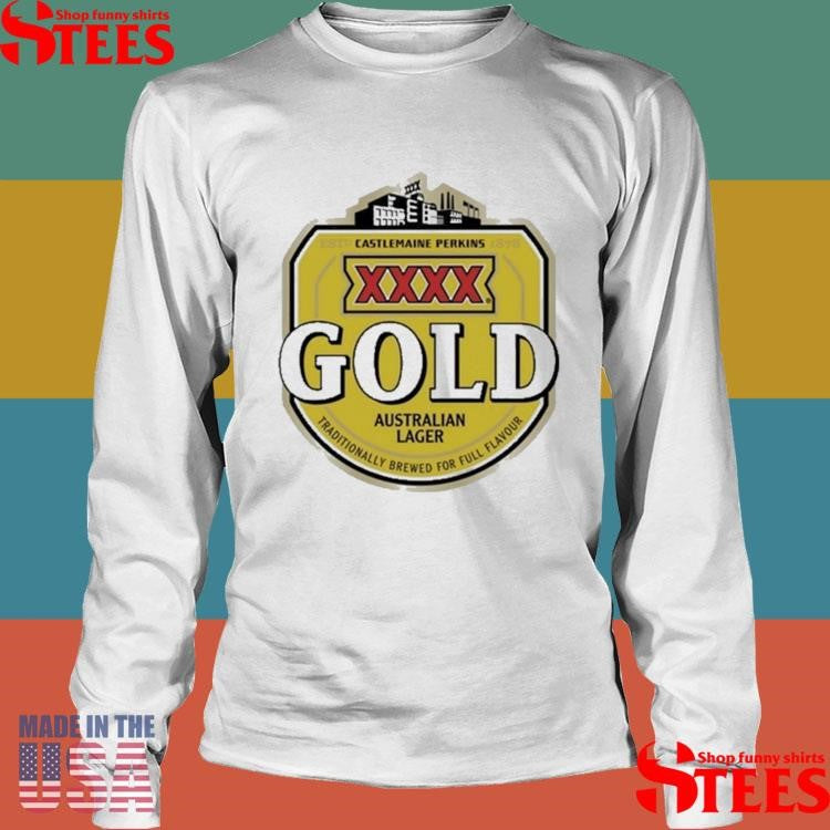 Xxxx Beer Gold Australian Lager Castlemaine Perkins Traditionally Brewed For Full Flavour Logo Shirts