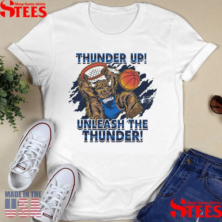 Youth Oklahoma City Thunder Glow In The Dark Dunking Rumble Shirts