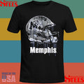 Youth Vive La Fete Navy Memphis Tigers Dripping Football Helmet Shirts
