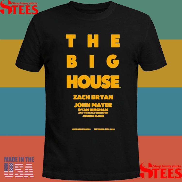 Zach Bryan The Big House Michigan T-shirt
