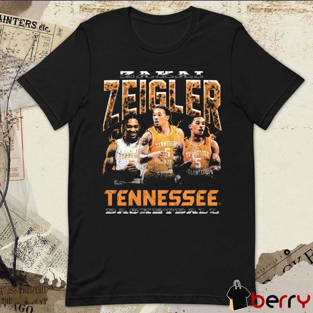 Zakai Zeigler Tennessee Volunteers Basketball 90s Graphic t-shirt