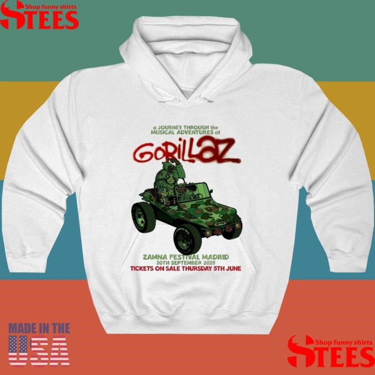 Zamna Festival Madrid Gorillaz Tour 2025 Shirts
