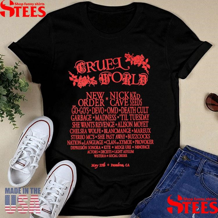 ruel World Cruel World 2025 Lineup Shirts