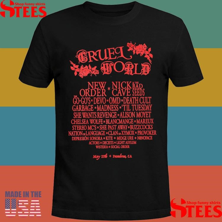 ruel World Cruel World 2025 Lineup Shirts