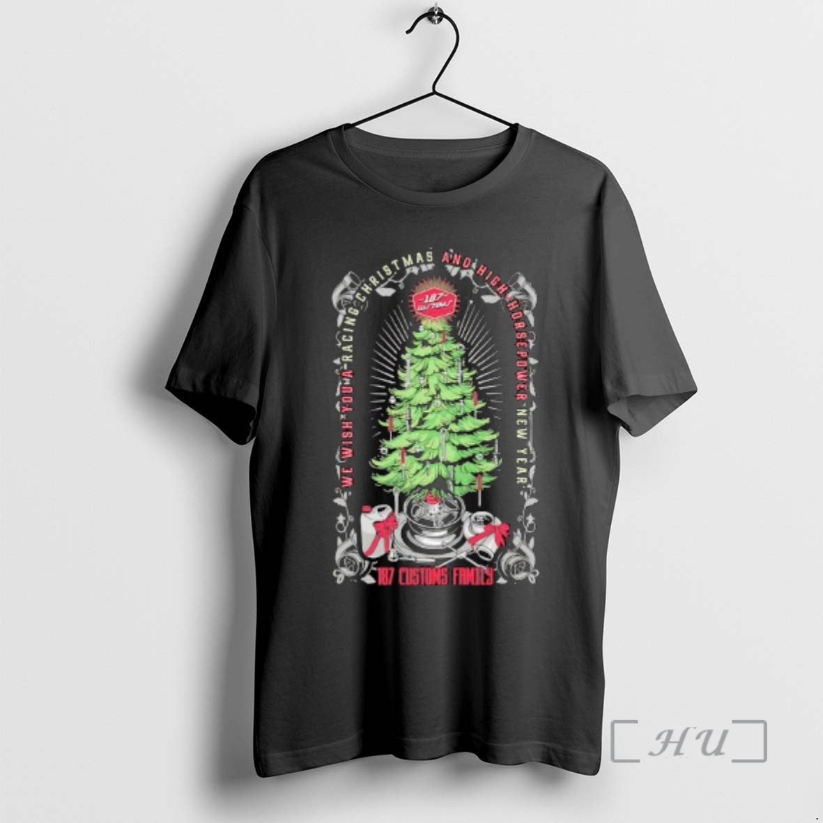 Officials 187 Customs Christmas We Wish You A Racing Christmas And High Horsepower New Year T-Shirts, Hoodie, Sweatshirt