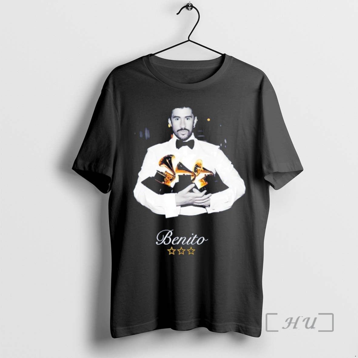Officials Bad Bunny Grammys Benito Three Stars Vintage T-Shirts, Hoodie, Sweatshirt | CiraTrend.com