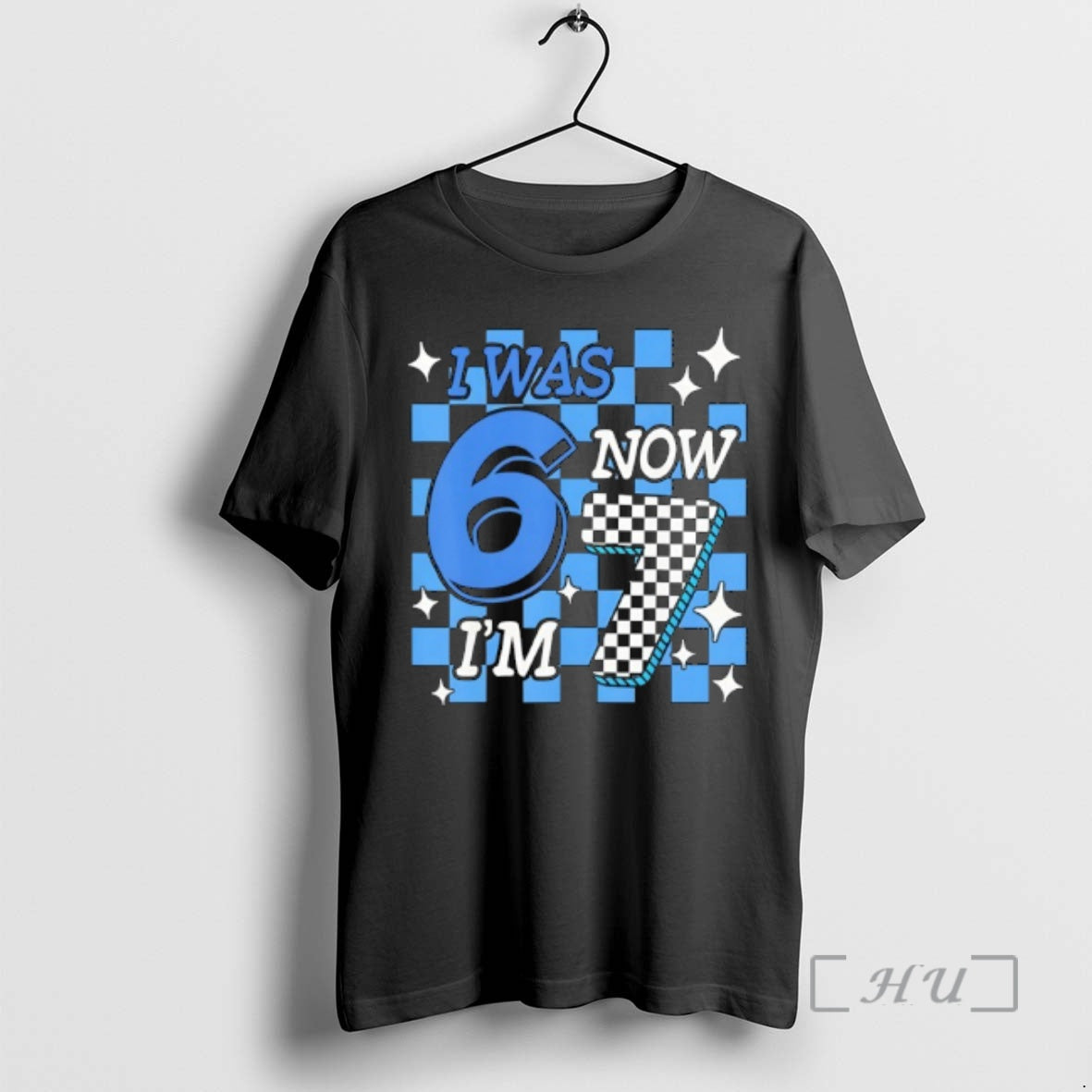 Officials Blue Checkered Birthday Boy I Was 6 Now Im 7 Premium T Shirts Sweater Hoodie, Sweatshirt | CiraTrend.com