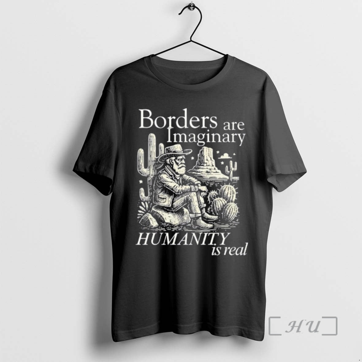 Officials Borders Are Imaginary Humanity Is Real Retro T-Shirts, Hoodie, Sweatshirt | CiraTrend.com