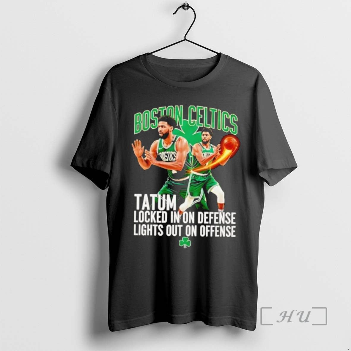 Officials Boston Celtics Tatum Locked In On Defense Lights Out On Offense Premium T Shirts Hoodie, Sweatshirt | CiraTrend.com