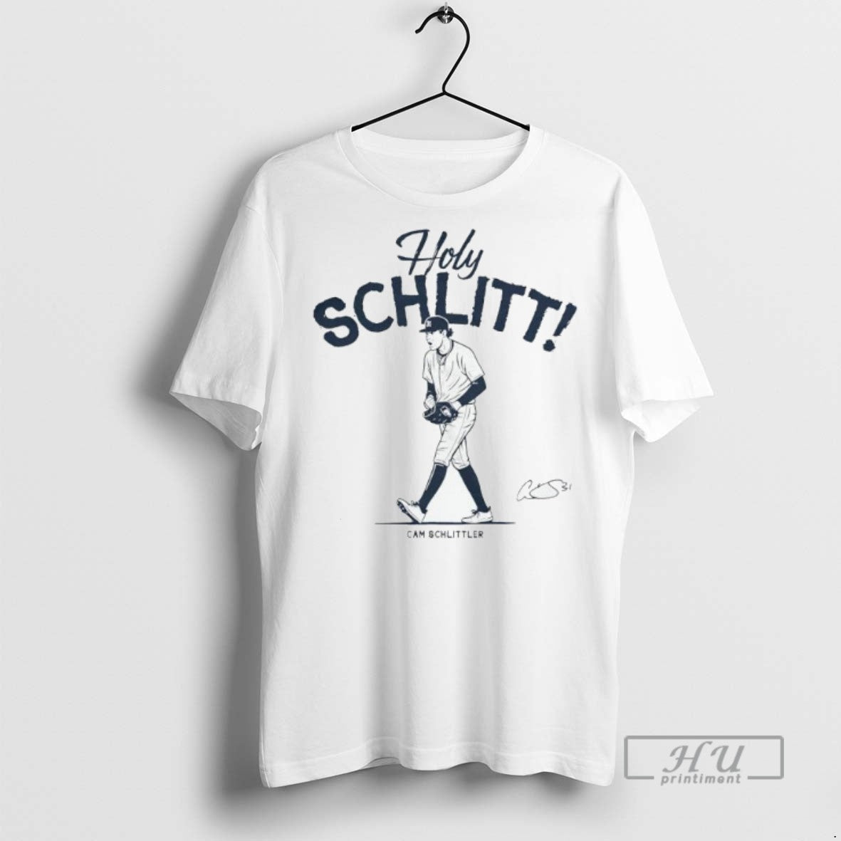 Officials Cam Schlittler Holy Schlitt New York Yankees Baseball Signature Tee Shirt