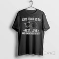 Officials Cats Teach Us To Rest Love And Ignore Negativity T-Shirts, Hoodie, Sweatshirt | CiraTrend.com