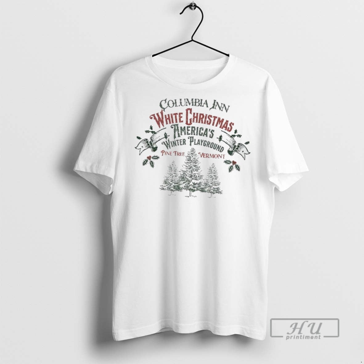 Officials Columbia Inn White Christmas Americas Winter Playground Pine Tree T Shirt