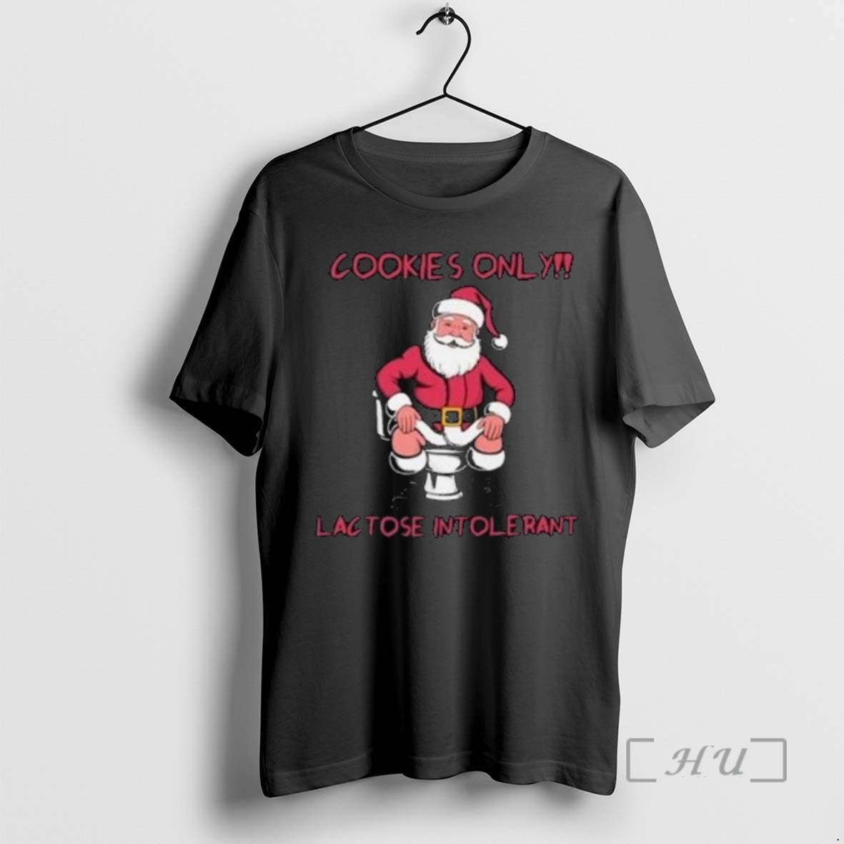 Officials Cookies Only Santa Toilet Lactose Intolerant Christmas Circle Black T-Shirts, Hoodie, Sweatshirt | CiraTrend.com