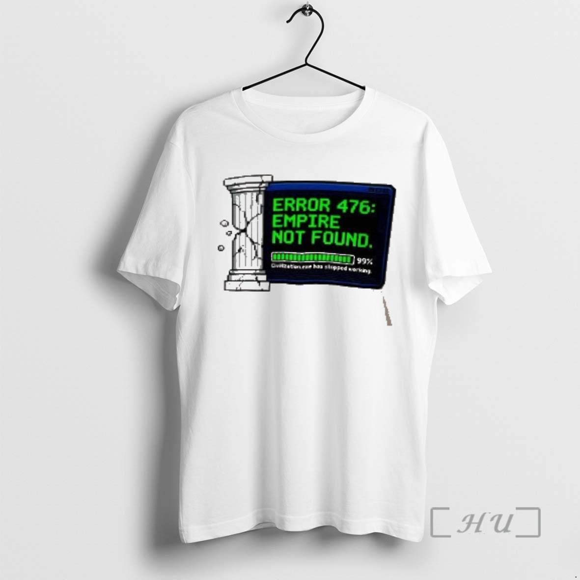Officials Error 476 Empire Not Found The Roman Column Is Cracked Pixel Art Meme Premium T-Shirts, Hoodie, Sweatshirt