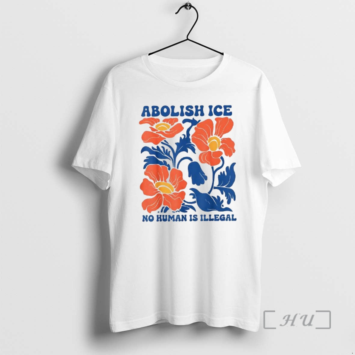 Officials Floral Abolish Ice No Human Is Illegal Retro Woman T-Shirts, Hoodie, Sweatshirt | CiraTrend.com
