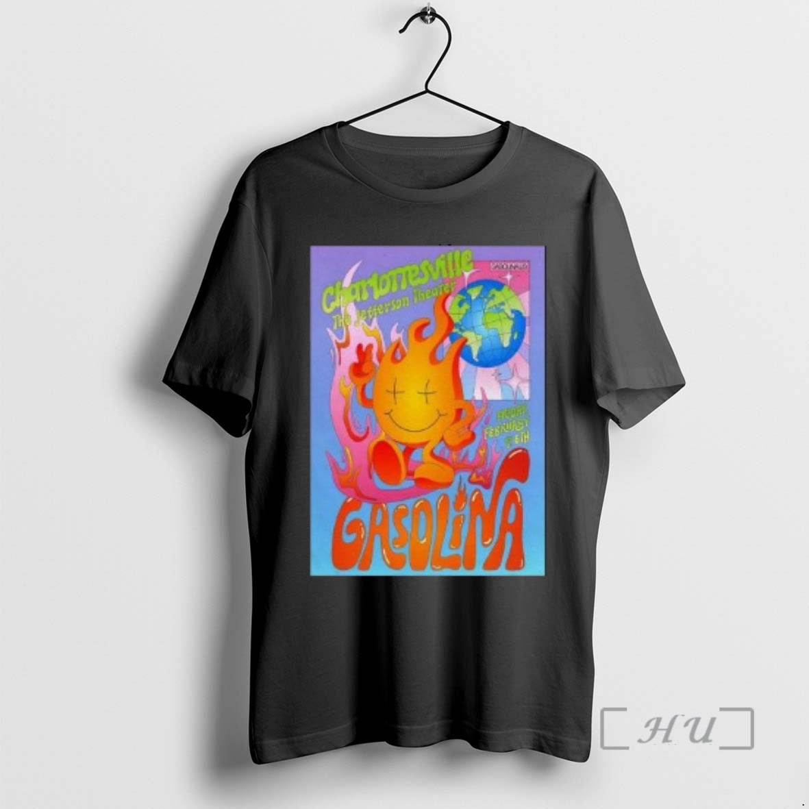 Officials Gasoline Party Feb 6 2026 In Charlottesville Va Circle Black Premium T Shirts Sweater Hoodie, Sweatshirt