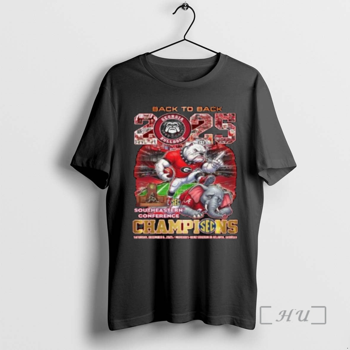 Officials Georgia Bulldogs Sec Champions 2025 Back2back Victory Mascot Circle Black Premium T Shirts Sweater Hoodie,...