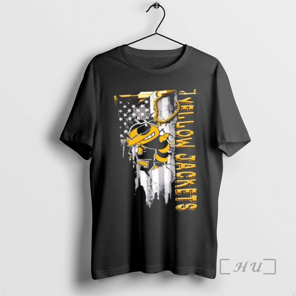 Officials Georgia Tech Yellow Jackets Football Battle Shattered Usa Flag Rip Design Premium T Shirts Hoodie, Sweatshirt
