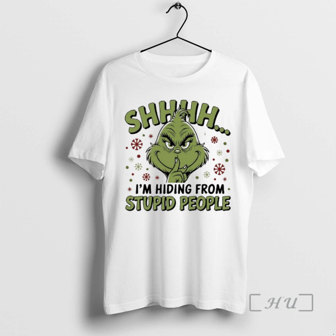 Officials Grinch Christmas Shhh Im Hiding From Stupid People T-Shirts, Hoodie, Sweatshirt | CiraTrend.com