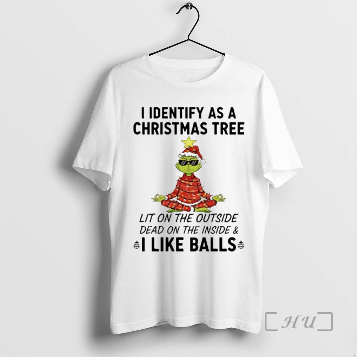 Officials Grinch Yoga I Identify As A Christmas Tree Lit On The Outside Dead On T-Shirts, Hoodie, Sweatshirt | CiraTrend.com