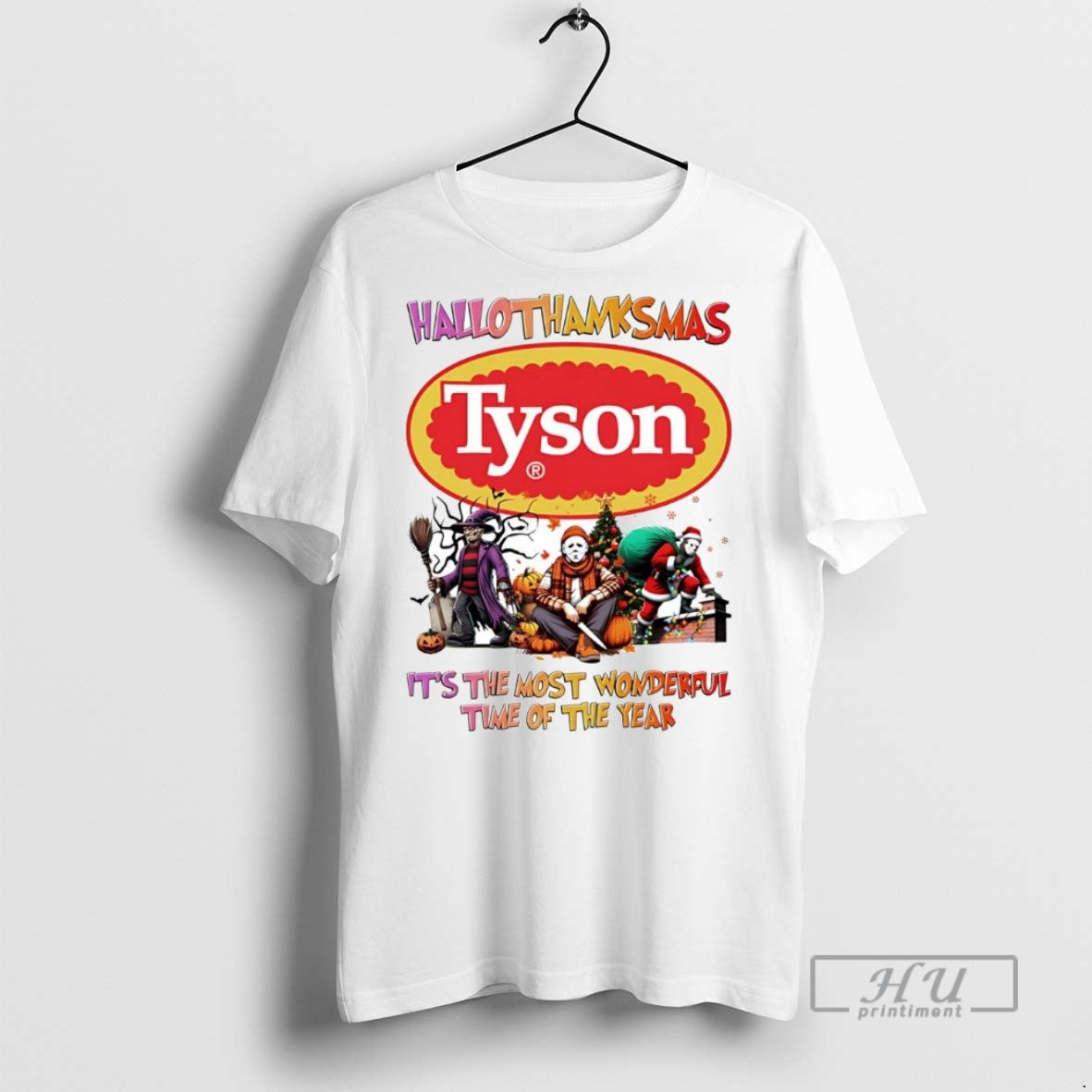 Officials Horror Movies Tyson Hallothanksmas Its The Most Wonderful Time Tee Shirt