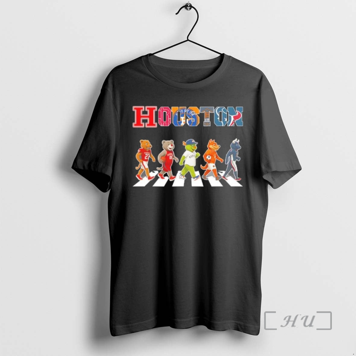 Officials Houston Mascot Sports Team Abbey Road T-Shirts, Hoodie, Sweatshirt | CiraTrend.com