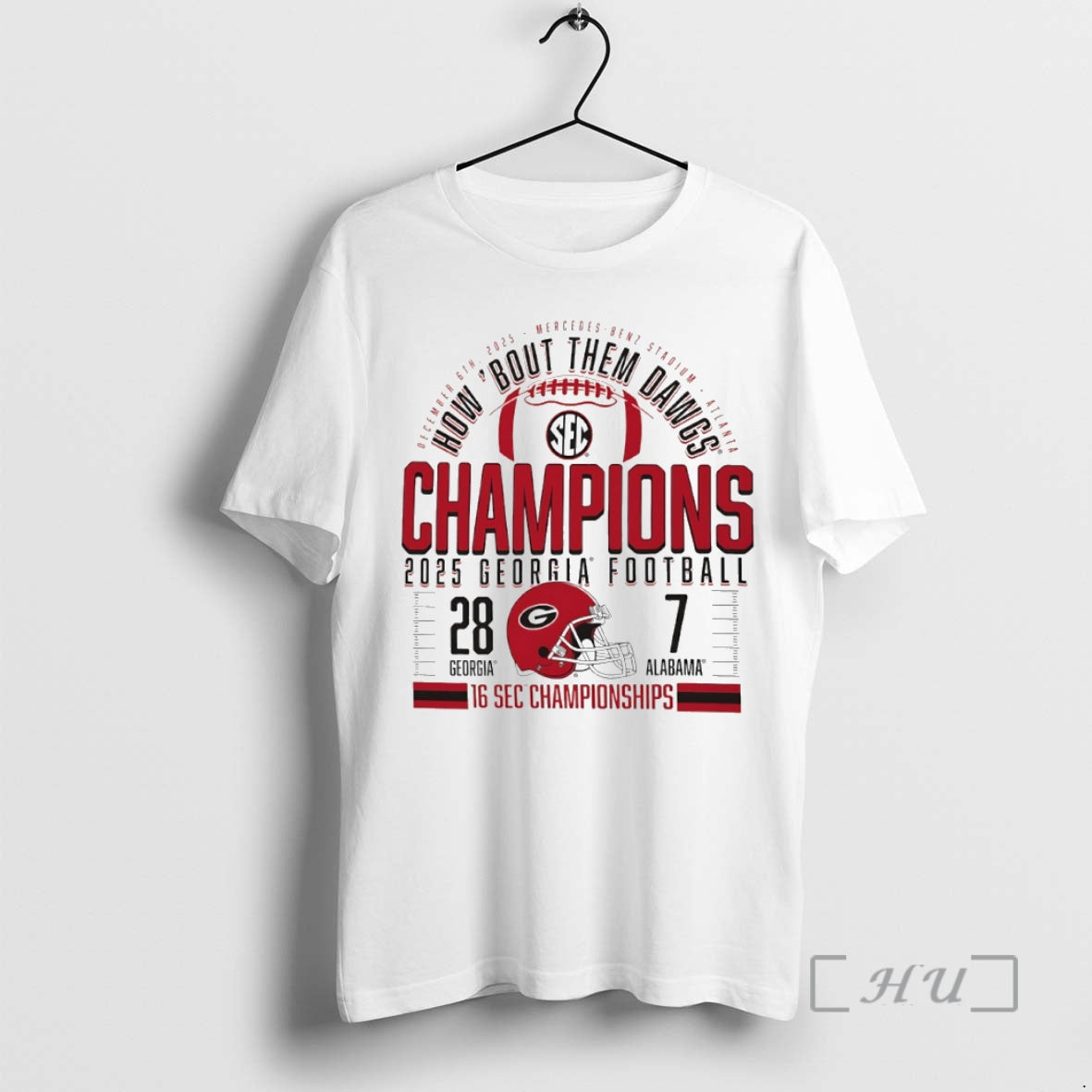 Officials How Bout Them Dawgs Georgia Bulldogs 2025 Sec Football Champions Helmet Circle Premium T-Shirts, Hoodie, Sweatshirt