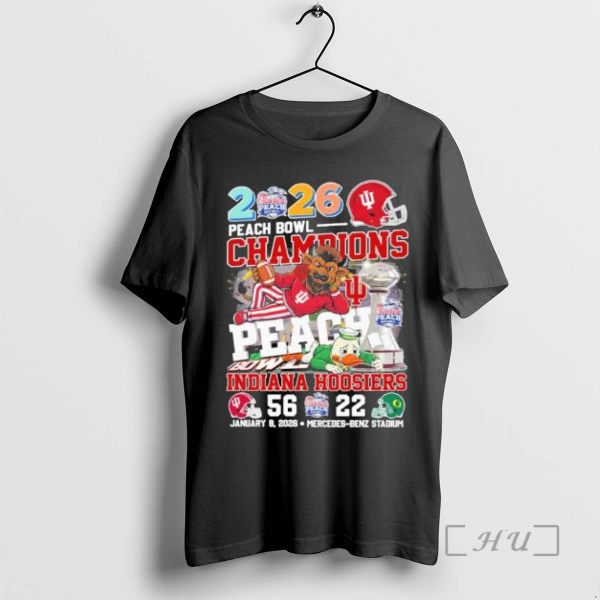 Officials Iu Football Mascot Peach Bowl Champions 2026 T-Shirts, Hoodie, Sweatshirt | CiraTrend.com