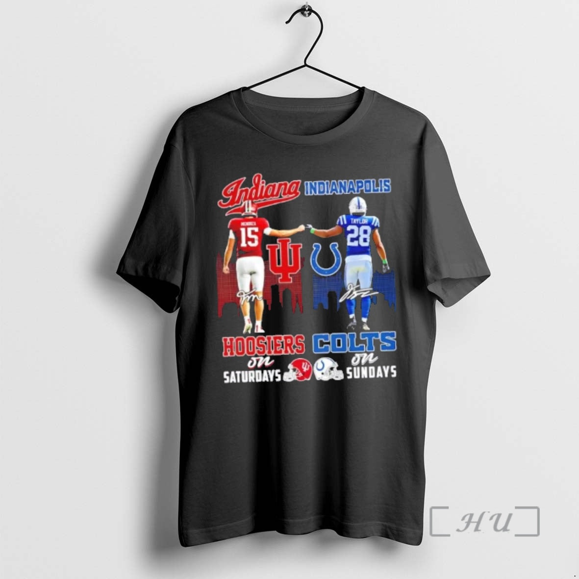 Officials Indiana City Sports Mendoza Hoosiers On Saturdays X Taylor Colts On Sundays Skyline Premium T-Shirts, Hoodie,...