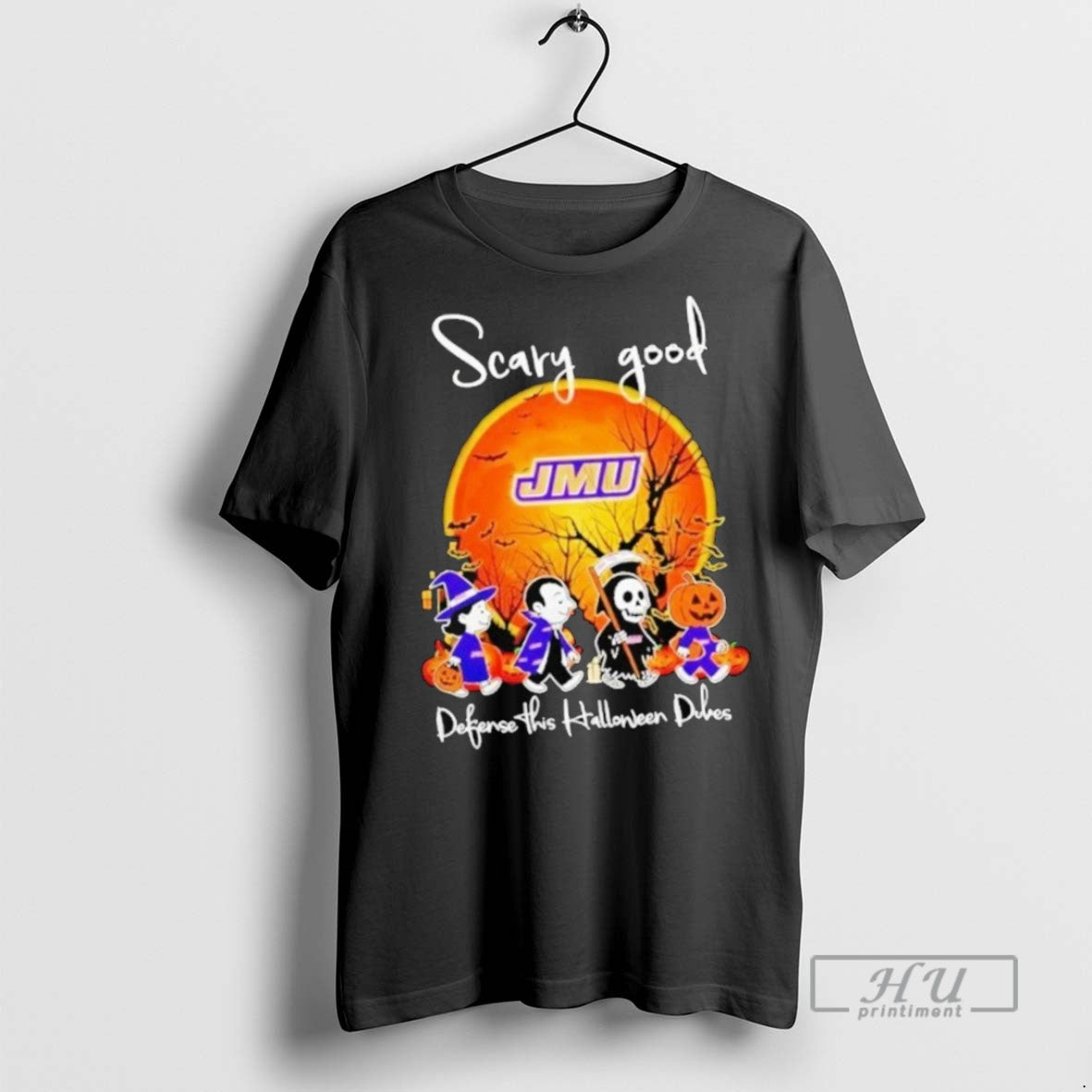 Officials James Madison Dukes Scary Good Defense Halloween 2025 T Shirt