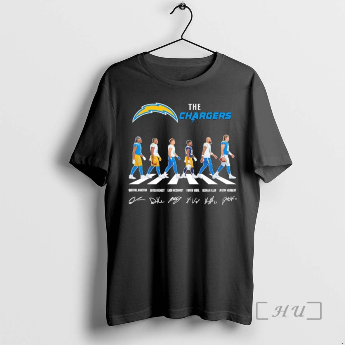 Officials Los Angeles Chargers Player Walking Abbey Road Signatures T-Shirts, Hoodie, Sweatshirt | CiraTrend.com
