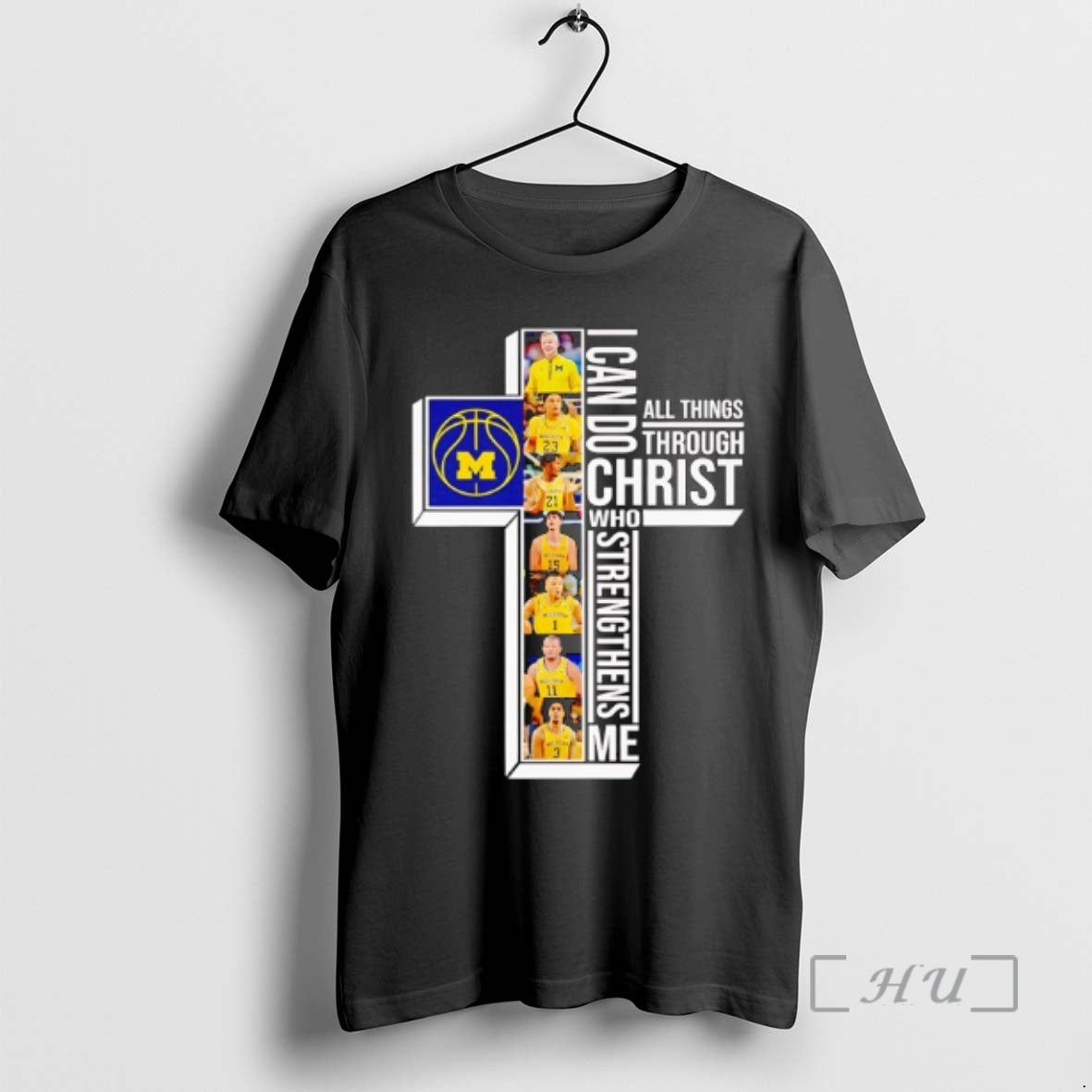 Officials Michigan Wolverines Basketball I Can Do All Things Through Christ Who Strengthens Me Premium T-Shirts, Hoodie,...