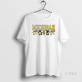 Officials Michigan Wolverines X Grateful Dead Dancing Bear Basketball Mascot Double Sided Graphic Premium T-Shirts,...