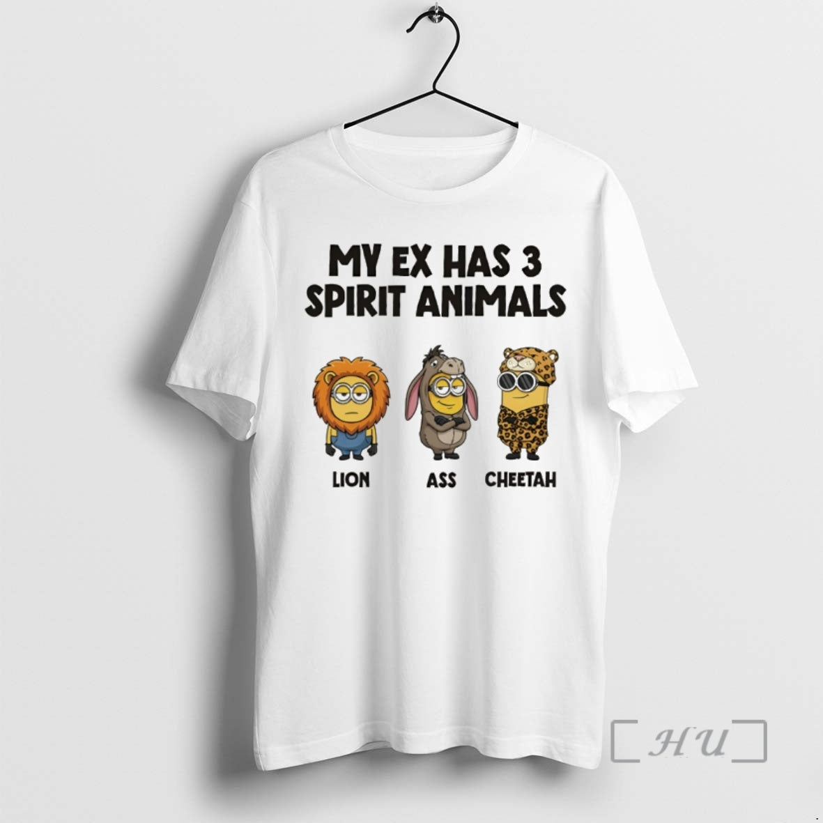 Officials Minion My Ex Has 3 Spirit Animals Lion Ass Cheetah Premium T Shirts Sweater Hoodie, Sweatshirt | CiraTrend.com