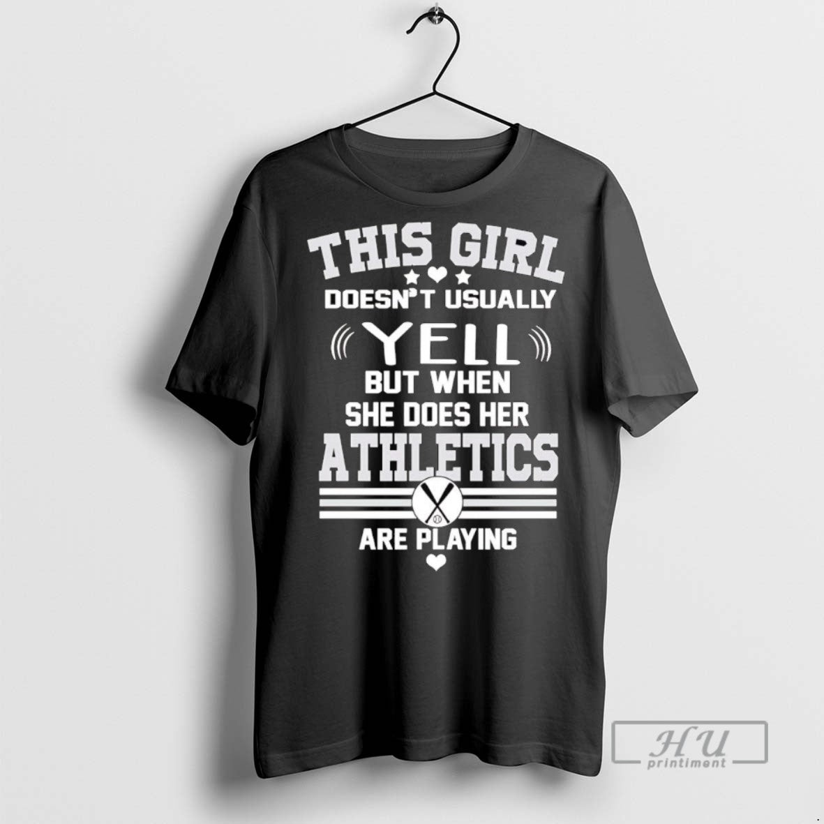 Officials Oakland Athletics This Girl Doesnt Usually Yell Tee Shirt