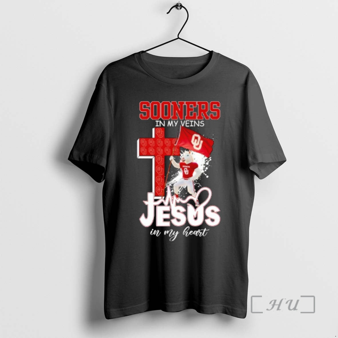Officials Oklahoma Sooners In My Veins Jesus In My Heart Flag Premium T Shirts Sweater Hoodie, Sweatshirt | CiraTrend.com