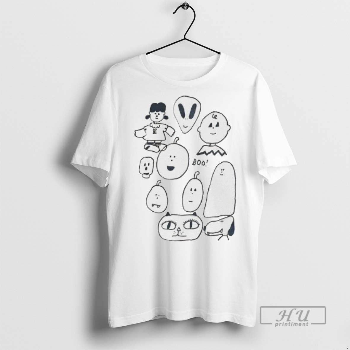 Officials Peanuts Characters X Alien Boo T Shirt