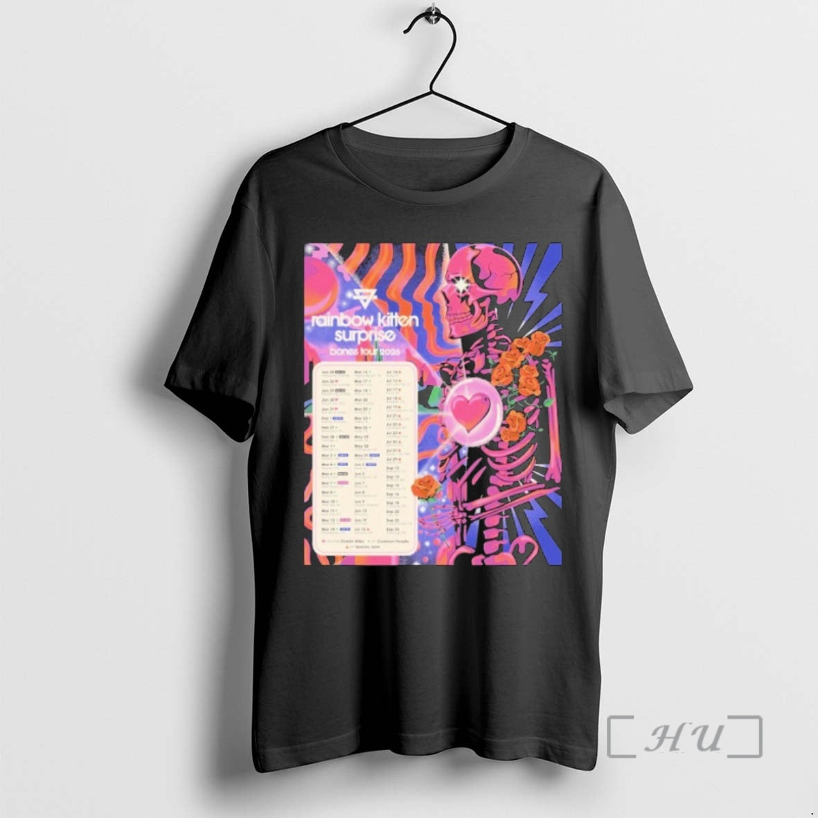 Officials Rainbow Kitten Surprise Bones Tour 2026 Skeleton Heart T-Shirts, Hoodie, Sweatshirt | CiraTrend.com
