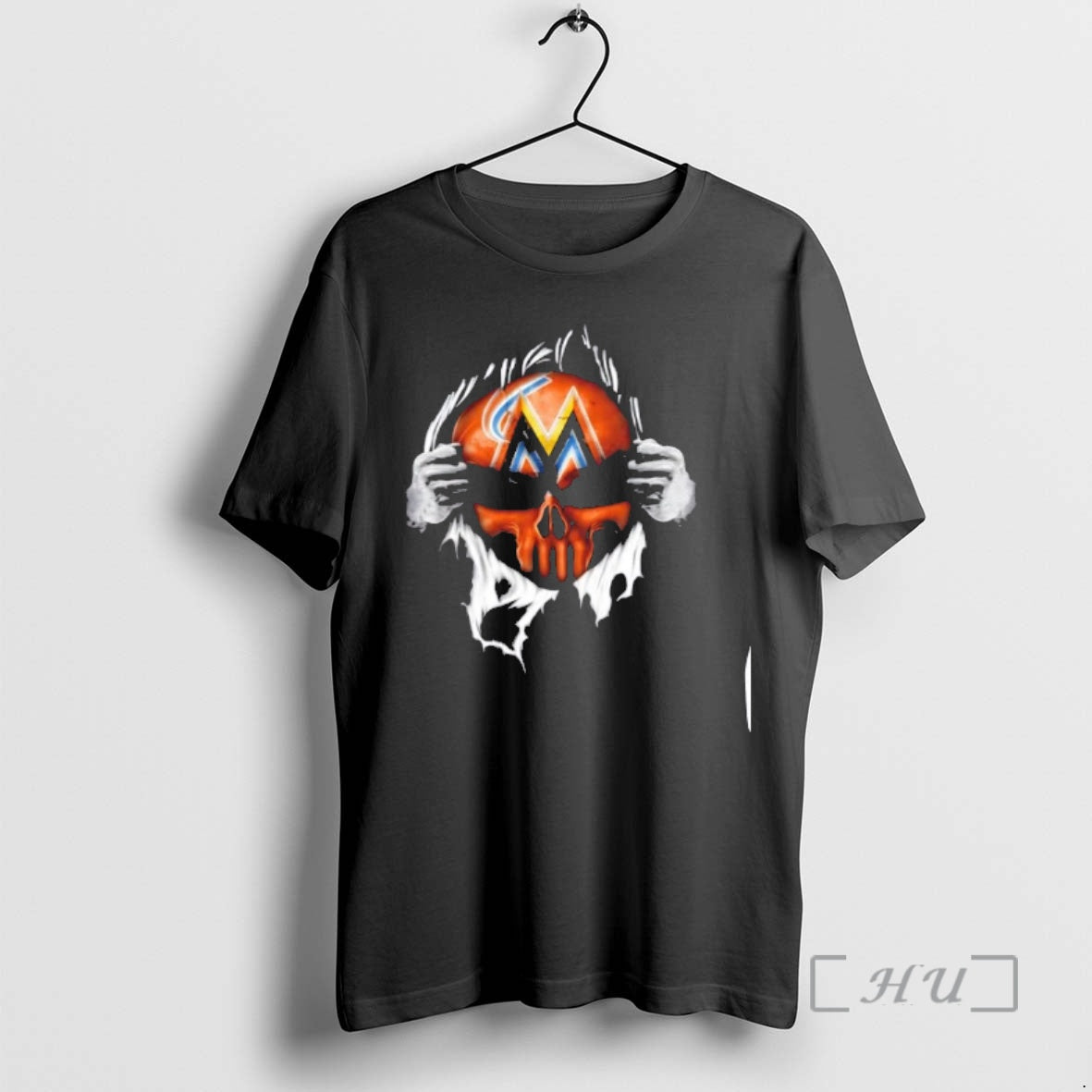 Officials Ripped From The Chest Skull Deep Miami Marlins Till The Grave Premium T Shirts Hoodie, Sweatshirt | CiraTrend.com