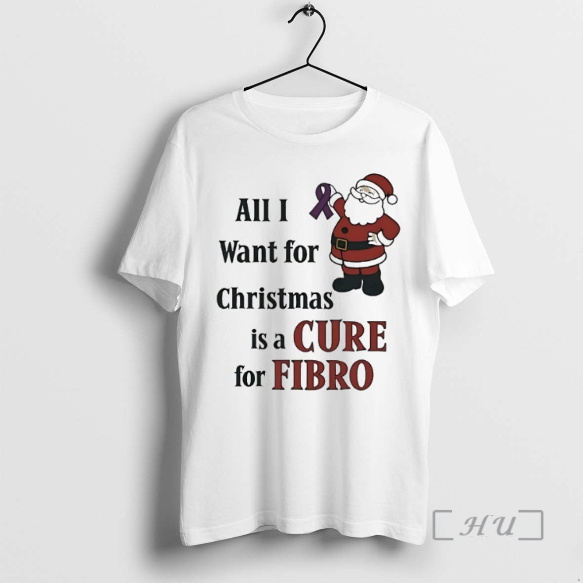 Officials Santa Claus All I Want For Christmas Is A Cure For Fibro Premium T-Shirts, Hoodie, Sweatshirt | CiraTrend.com