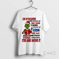 Officials Santa Grinch Cup Of Fuckoffee One Splash Of No One Premium T Shirts Sweater Hoodie, Sweatshirt | CiraTrend.com