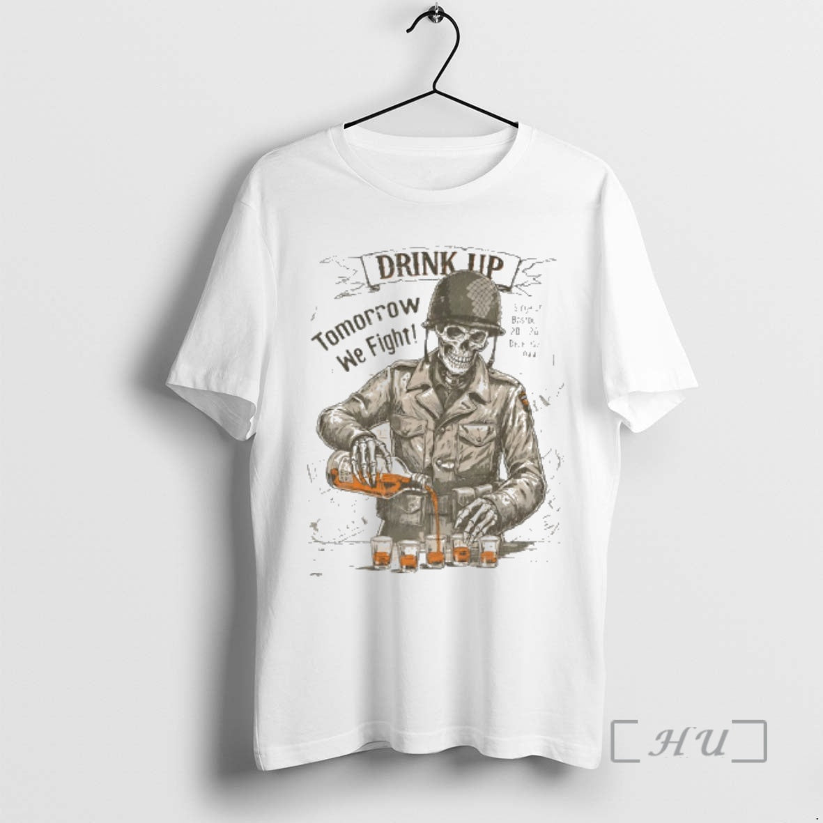 Officials Skeleton Drink Up Tomorrow We Fight T-Shirts, Hoodie, Sweatshirt | CiraTrend.com