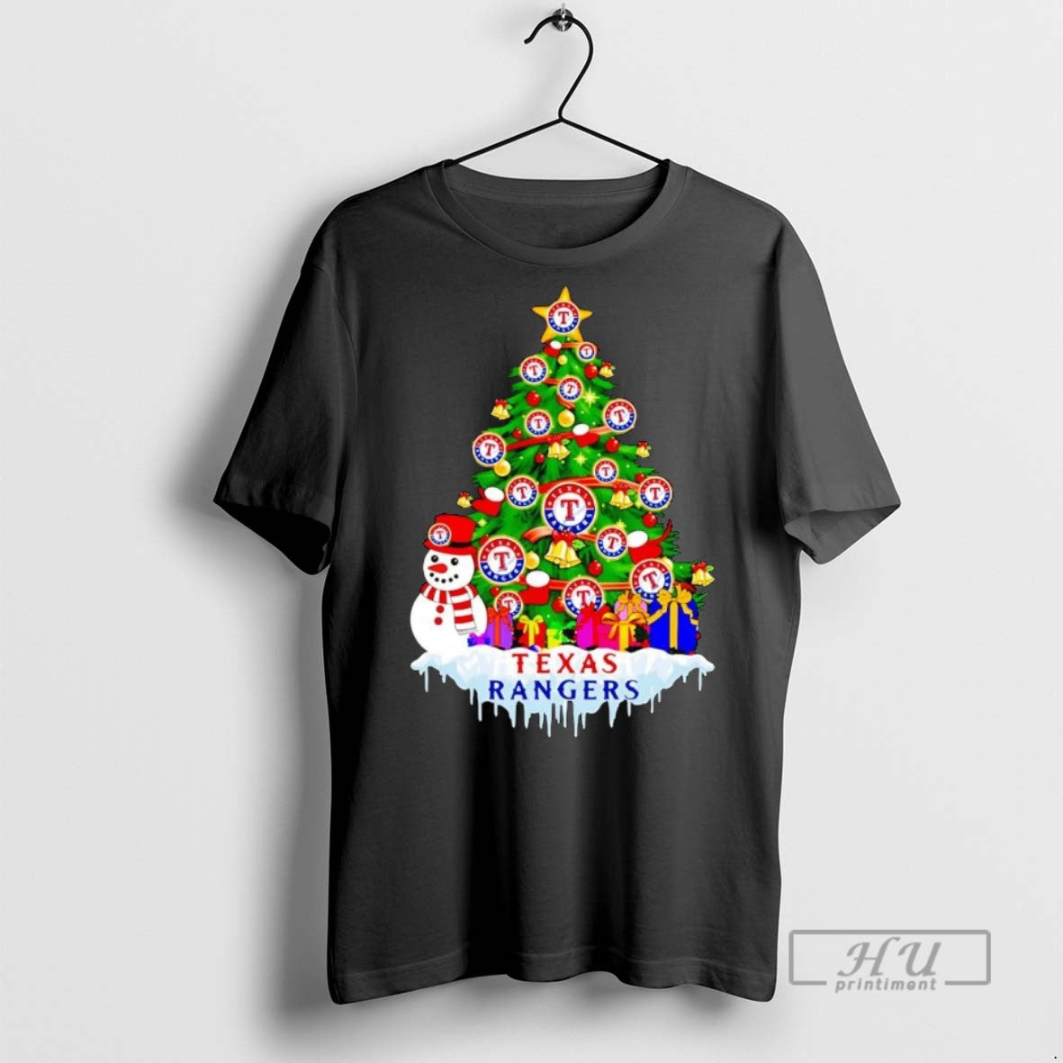 Officials Texas Rangers Christmas Tree Tee Shirt
